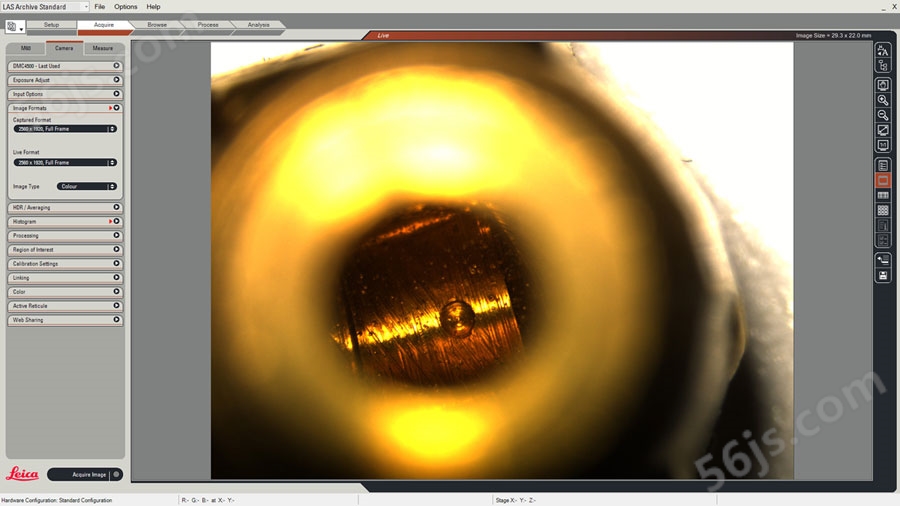徕卡显微镜摄像头Leica DMC4500软件界面