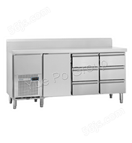 平台单门六抽屉冷藏柜  GN 1/1 (风冷）S1