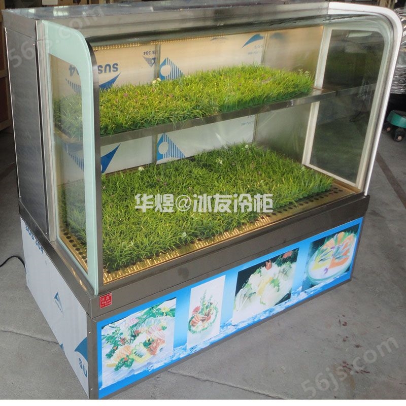 冰友牌直销订制款三文鱼刺身柜玻璃冷柜螃蟹柜海鲜展示柜冷藏柜(图2)