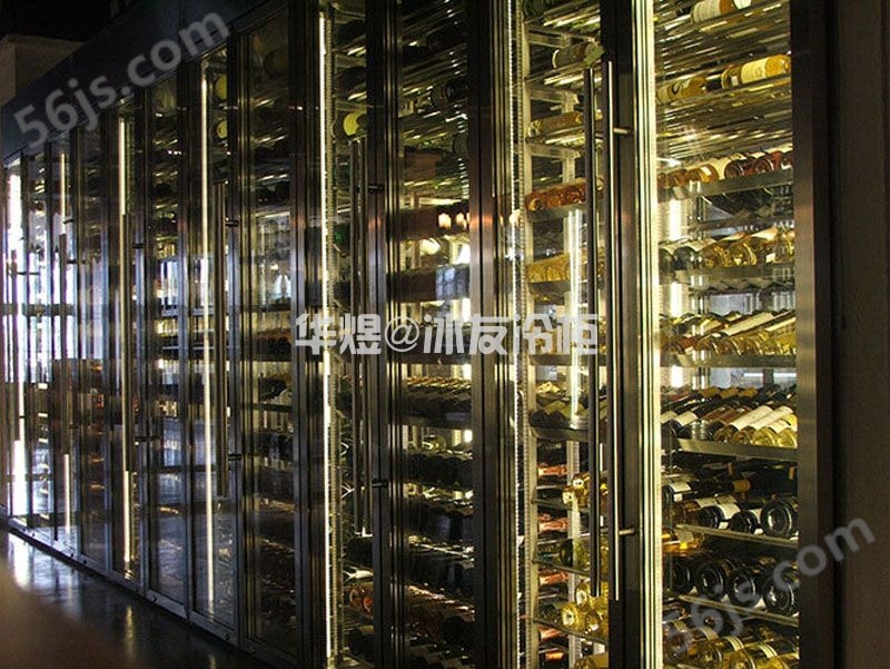 四面玻璃红酒展示柜玫瑰金酒柜高端商用红酒展示冷藏柜(图14)