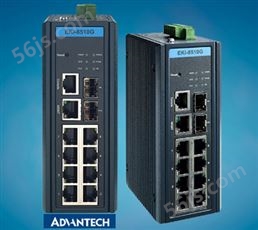研华TSN网管型工业以太网交换机EKI-8510G-2FI-AE