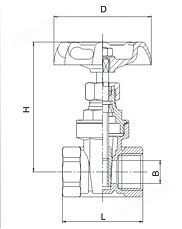 Z15W-16T铜闸阀结构图