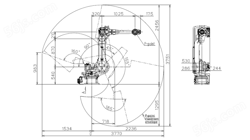 安川 MS80WⅡ/MS100Ⅱ 点焊机器人运行轨迹图