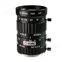 变焦12-36mm工业镜头2/3英寸500万像素FM12036MP5低畸变机器视觉镜头